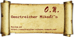 Oesztreicher Mikeás névjegykártya